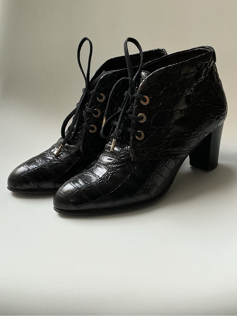Carlo Pazolini Ankle Boots, leather, 3’ heel, black, US 6, Spain